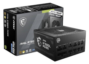 Alimentation MSI MAG A750GL PCIE5 II 750W 80+ Gold Full Modulaire