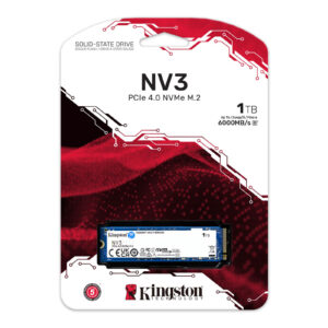 Kingston NV3 Gen4 NVMe M.2 SSD 1000Go – Jusqu’à 6000 MB/s