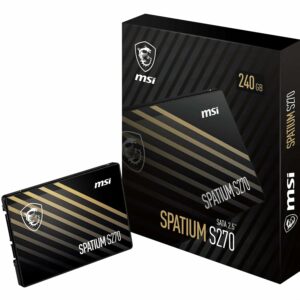 MSI SPATIUM S270 SATA 2.5" SSD 240Go – Jusqu’à 500 MB/s